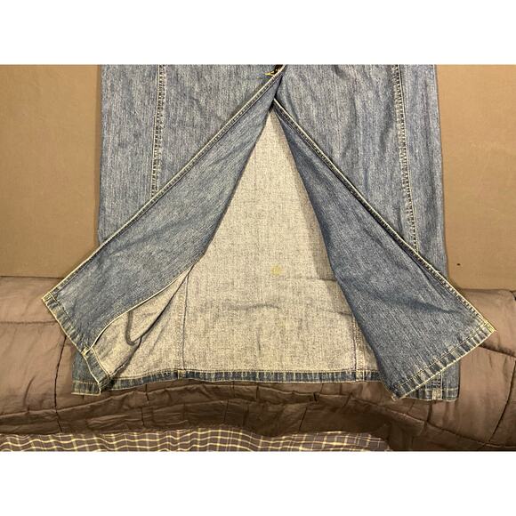 VTG Liz Claiborne Lizwear 14 Full Button Belted Medium Wash Short Sleeve Dress - Picture 3 of 7